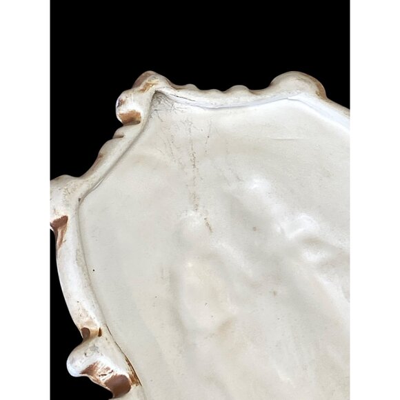 Romantic Bisque Ceramic Relief Plaques – Classical Pair with Cherub-Inspired Orn - Picture 7 of 14